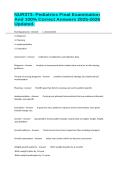 NUR373&colon; Pediatrics Final Examination And 100&percnt; Correct Answers 2025-2026 Updated&period;