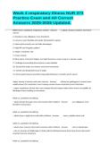 Week 4 respiratory illness NUR 373 Practice Exam and All Correct Answers 2025-2026 Updated&period;