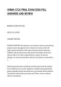 AHIMA CCA FINAL EXAM 2026 FULL ANSWERS AND REVIEW