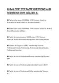 AHIMA CDIP TEST PAPER QUESTIONS AND SOLUTIONS 2026 GRADED A&plus;