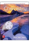Test Bank for Introduction to Chemistry&comma; 5th Edition by Richard C&period; Bauer&comma; James P&period; Birk & Pamela S&period; Marks &vert; ISBN&colon; 9781260085303 &vert; Verified Chapters 1-17 Complete &vert; Downloadable PDF