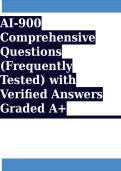 AI-900 Comprehensive Questions &lpar;Frequently Tested&rpar; with Verified Answers Graded A&plus;