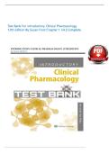 Test Bank for Introductory Clinical Pharmacology&comma; 12th Edition by Susan M&period; Ford &vert; ISBN&colon; 9781975163747 &vert; Verified Chapters 1-54 Complete &vert; A&plus; Grade &vert; Downloadable PDF