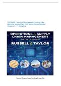 Test Bank for Operations Management&colon; Creating Value Along the Supply Chain&comma; 11th Edition by Roberta S&period; Russell & Bernard W&period; Taylor III &vert; ISBN&colon; 9781119905677 &vert; Chapters 1-17 Complete &vert; Downloadable PDF