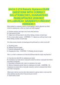 SACA C-215 Robotic Systems EXAM QUESTIONS WITH CORRECT SOLUTIONS&vert;&vert;100&percnt; GUARANTEED PASS&vert;&vert;UPDATED 2026&sol;2027 SYLLABUS&vert;&vert;A&plus; GRADED&excl;&excl;&vert;&vert;<<RECENT VERSION>>