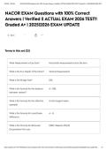NACOR EXAM Questions with 100&percnt; Correct Answers &vert; Verified &vert;&vert; ACTUAL EXAM 2026 TEST&excl;&excl; Graded A&plus; &vert; 2025&vert;2026 EXAM UPDATE
