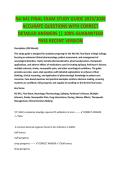 NU664C MIDTERM EXAM STUDY GUIDE 2026&sol;2027 COMPLETE QUESTIONS WITH VERIFIED CORRECT ANSWERS &vert;&vert; 100&percnt; GUARANTEED PASS &vert; NEWEST VERSION Description&colon; Midterm preparation guide for NU664C with solved questions covering all major topics&period; Keywords&colon; Clinical Nursi