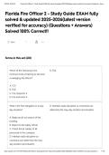 Florida Fire Officer 2 - Study Guide EXAM fully solved & updated 2025-2026&lpar;latest version verified for accuracy&rpar; &lpar;Questions &plus; Answers&rpar; Solved 100&percnt; Correct&excl;&excl;
