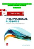TEST BANK For International Business Competing in the Global Marketplace&comma; 14th Edition By Charles Hill &period;