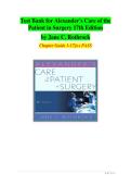 Test Bank for Alexander&rsquo;s Care of the Patient in Surgery 17th Edition by Rothrock&vert; Latest