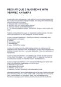 PEDS ATI QUIZ 3 QUESTIONS WITH VERIFIED ANSWERS