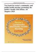 Test Bank For Rector's Community and Public Health Nursing&colon; Promoting the Public's Health 11th Edition&period; All Chapters 2025&vert;Ace your exam