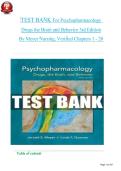 Test Bank for Psychopharmacology&colon; Drugs&comma; the Brain&comma; and Behavior&comma; 3rd Edition by Meyer &ndash; Chapters 1&ndash;20 Verified Exam Preparation Resource