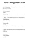 &lbrack;CTA TR&rsqb; CTA Certified Treasury Analyst Exam Study Guide