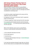 ACE Group Fitness Practice Test -1 Questions and Answers &lpar;Top Grade Assured&rpar; 2026 Update