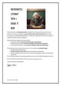 Gr 11 Mathematical Literacy Term 1 2026 Summarised By Juffrou Ansie