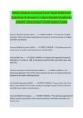NWCA MEDICAL ASSISTANT EXAM EXAM STUDY GUIDE 2026&sol;2027 COMPLETE QUESTIONS WITH VERIFIED CORRECT ANSWERS &vert;&vert; 100&percnt; GUARANTEED PASS &vert; NEWEST VERSION
