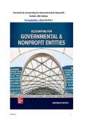 Test bank for Accounting for Governmental & Nonprofit Entities 19th Edition by Jacqueline L&period; Reck &lpar;Author&rpar;