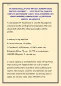 ATI DOSAGE CALCULATION RN MATERNAL NEWBORN ONLINE  PRACTICE ASSESSMENT 3&period;1 LATEST 2026 ACTUAL EXAM WITH  COMPLETE QUESTIONS AND CORRECT DETAILED ANSWERS &lpar;100&percnt;  VERIFIED ANSWERS&rpar; &vert;ALREADY GRADED A&plus;&vert; &vert;&vert;PROFESSOR  VERIFIED&vert;&vert; &vert;&vert;BRANDNEW&excl;&excl;&excl;&vert;&vert;