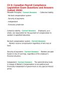 Ch 9 Canadian Payroll Compliance Legislation Exam Questions and Answers &lpar;Latest 2026&rpar;&period;