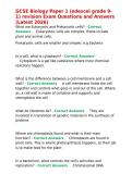 GCSE Biology Paper 1 &lpar;edexcel grade 9-1&rpar; revision Exam Questions and Answers &lpar;Latest 2026&rpar;