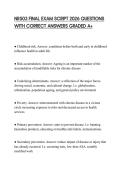 NR503 FINAL EXAM SCRIPT 2026 QUESTIONS WITH CORRECT ANSWERS GRADED A&plus;