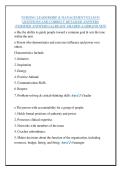 NURSING LEADERSHIP & MANAGEMENT EXAM &num;1  QUESTIONS AND CORRECT DETAILED ANSWERS  &lpar;VERIFIED ANSWERS&rpar; &vert;ALREADY GRADED A&plus;&vert;&vert;BRAND NEW