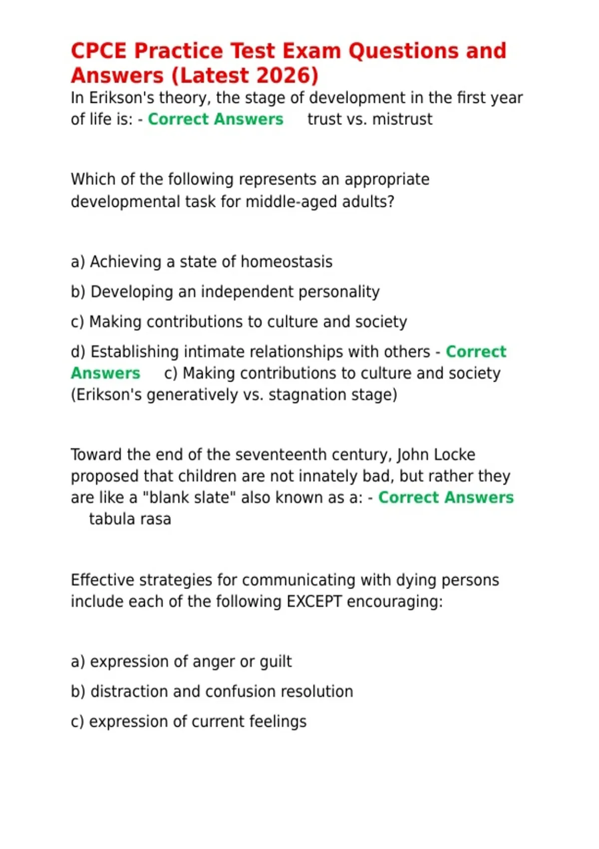 CPCE Practice Test Exam Questions and Answers (Latest 2026) - CPCE ...