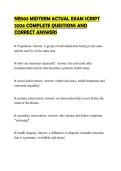 NR503 MIDTERM ACTUAL EXAM SCRIPT 2026 COMPLETE QUESTIONS AND CORRECT ANSWERS