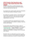 CPCE Practice Test Questions and Answers &lpar;Top Grade Assured&rpar; 2026 Update