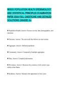 NR503 POPULATION HEALTH EPIDEMIOLOGY AND STATISTICAL PRINCIPLES EXAMINATION PAPER 2026 FULL QUESTIONS AND DETAILED SOLUTIONS GRADED A&plus;