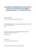 HAZWOPER COMPREHENSIVE EXAM 2026-2027 LATEST 300&plus; QUESTIONS AND CORRECT ANSWERS GRADED A&plus; GUARANTEED PASS