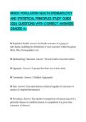 NR503 POPULATION HEALTH EPIDEMIOLOGY AND STATISTICAL PRINCIPLES STUDY GUIDE 2026 QUESTIONS WITH CORRECT ANSWERS GRADED A&plus;
