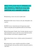 NR503 POPULATION HEALTH EPIDEMIOLOGY AND STATISTICAL PRINCIPLES EXAM 2026 QUESTIONS WITH ANSWERS GRADED A&plus;