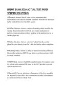NREMT EXAM 2026 ACTUAL TEST PAPER VERIFIED SOLUTIONS
