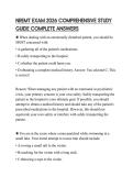 NREMT EXAM 2026 COMPREHENSIVE STUDY GUIDE COMPLETE ANSWERS