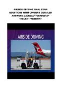 AIRSIDE DRIVING FINAL EXAM QUESTIONS WITH CORRECT DETAILED ANSWERS &vert;&vert; ALREADY GRADED A&plus; <RECENT VERSION>