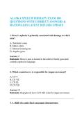 ALASKA SPEECH THERAPY EXAM 100 QUESTIONS WITH CORRECT ANSWERS & RATIONALES LATEST 2025-2026 UPDATE