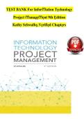 Information Technology Project Management 8th Edition &ndash; Kathy Schwalbe &ndash; Complete Test Bank &lpar;Verified Questions and Answers&rpar; 2026