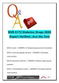 NGR 6172 Advanced Pharmacology &ndash; Diabetes Medications & Insulin Therapy &ndash; 32 Questions