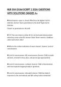 NUR 004 EXAM SCRIPT 2 2026 QUESTIONS WITH SOLUTIONS GRADED A&plus;