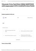 Wisconsin Civics Test EXAM &lpar;2026&rpar; QUESTIONS AND &lpar;elaborated&rpar; WITH COMPLETE SOLUTIONS