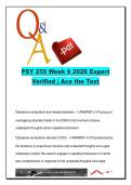 PSY 255 EXAM COMPLETE PACKAGE DEAL