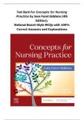 Test Bank For Concepts for Nursing Practice by Jean Foret Giddens &lpar;4th Edition&rpar;&period; National Board&ndash;Style MCQs with 100&percnt; Correct Answers and Explanations