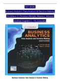 Test Bank for Business Analytics&colon; Data Analysis & Decision Making &lpar;MindTap Course List&rpar; 7th Edition by S&period; Albright & Wayne Winston &ndash; Complete MCQs with Answers