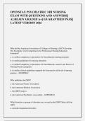 OPENSTAX PSYCHIATRIC MH NURSING  EXAM WITH QUESTIONS AND ANSWERS&vert;&vert;  ALREADY GRADED A&plus;&vert;&vert; GUARANTEED PASS&vert;&vert;  LATEST VERSION 2026