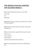 NYPD SERGEANT EXAM SCRIPT 2026 QUESTIONS WITH SOLUTIONS GRADED A&plus;