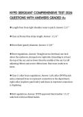 NYPD SERGEANT COMPREHENSIVE TEST 2026 QUESTIONS WITH ANSWERS GRADED A&plus;