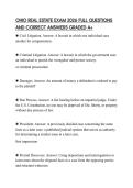 OHIO REAL ESTATE EXAM 2026 FULL QUESTIONS AND CORRECT ANSWERS GRADED A&plus;