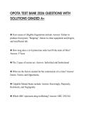 OPOTA TEST BANK 2026 QUESTIONS WITH SOLUTIONS GRADED A&plus;